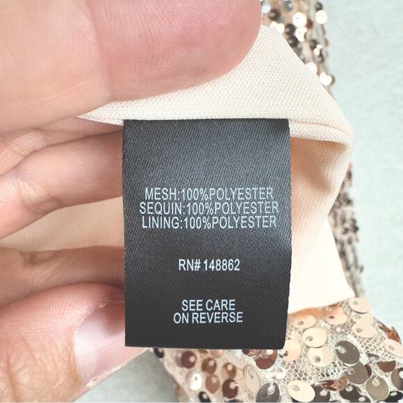 NWT Torrid Rose Gold Sequin Blazer Plus Size 1X Dressy Cocktail Formal Blingy - Picture 13 of 14